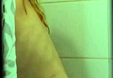 I love watching my skinny blonde girl bathing in the shower, her body so enticing under the water.