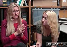 Skinny blonde teen with big tits plays naughty with amateur pals.