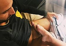 Challenging Novice Joseph Britadeira To Cum On Feet
