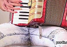 Stunning looker experiences an unusual bathroom incident.