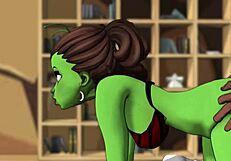 Multiverse Bbc Sexing Big Butt Green Skinned Hottie