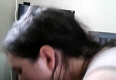 White Girl Deep Throats Interracial Blowjob