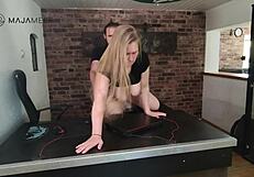 Of curvy-blonde Maja who begs for tender touch hits from all sides