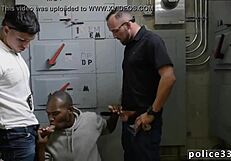 cop shoplifting turns into intense gay booty fucking