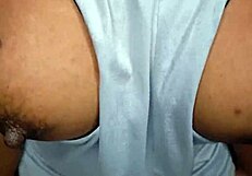 Can You Resist This Ebony Girl's Beautiful Tits in Your Face?