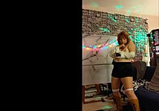 i'm hotwife steffi dancing in boots with my pussy and ass on display