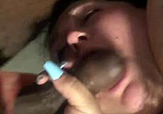 Deepthroat queen dezzy eating candy and dick part 1