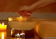 Lovely couple enjoys a relaxing massage moment together