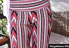 sexy cougar vicky vette giving a titfuck to her boyfriends cock