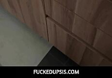 stepsister catches stepbrother wanking in bathroom 😏