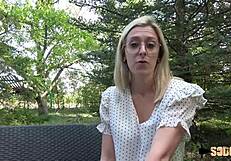 alrox, a young french blonde, gets her ass fucked outdoors by amateurs