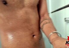 Joaoosafado Masturbates And Cums In Hotel Bathroom With Brazilian Cock