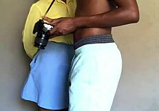 Naughty Ebony Step Sister Seduces Step Brother