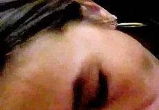 White girl swallows massive monster cock in intense blowjob