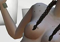 She sucks cock hard while he dives into her pussy with intense passion