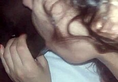 Latina milf mami passionately sucks huge black cock with natural tits bouncing