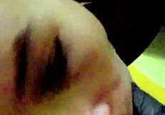 White girl swallows massive monster cock in intense blowjob