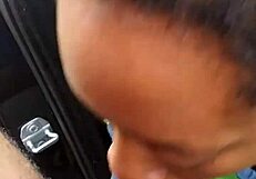 Slut Sucking Cock Sloppily Outside And Swallowing