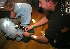 College Slut Preggo Sucks Hard on College Dick at Wild Party