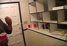 College Slut Preggo Sucks Hard on College Dick at Wild Party