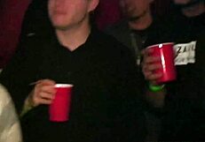 College Slut Preggo Sucks Hard on College Dick at Wild Party