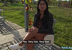 beautiful brunette with large natural tits