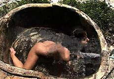 melisa gets orgasmic in mexico, her shaved pussy wet and hairless