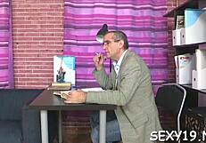 Teen Playgirl Feels Intense Orgasm During Hardcore Doggy Drilling by Teacher