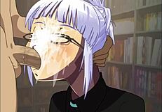 koga akemi deepthroats and takes a facial cumshot in this hentai game