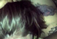 pawg bbw gives sloppy blowjob on fat ass