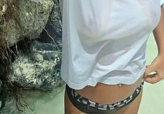 Extreme hot slut outdoor ass and pussy playing