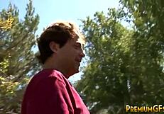 Jessica Moore's petite body drenched in jizz after gangbang