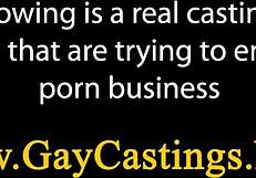 Cute guy aroused at casting, sucking and assfucking