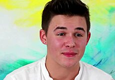 Cute guy aroused at casting, sucking and assfucking