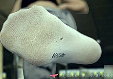 French Dominant Lucy Doll Forces Sock Eating Humiliation