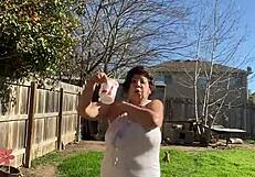 Wet Shirt On Natural Tits Amateur