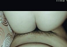 Asian couple having homemade sex at home