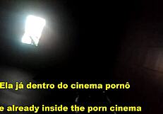 wife went to porn cinema alone and came back covered in cum from gangbang