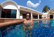 morena natzinha wanted to give mr matusalem her tight ass by the pool