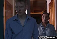 Teen Tranny Cums Tugging