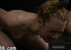 Gagged cutie gets furious whipping on her tits – can you handle the bondage?