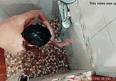 French Tattooed Girl Masturbates Kinky in Shower Voyeur