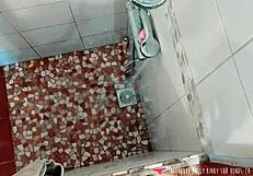 French Tattooed Girl Masturbates Kinky in Shower Voyeur