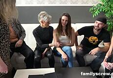 An elderly man and woman receives Pleasure by touching the genitals and making use of mouth and tongue