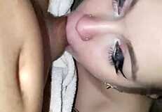 Slut Sucking Cock In Intense Blowjob Session With Deep Throating And Swallowing