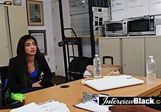 watch this horny college teen get interracial hardcore sex on the sofa