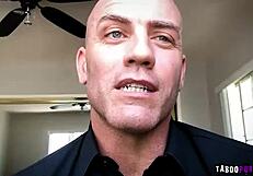 Haley Reed enjoys some personal time with a big purple dildo, showcasing her blonde hair and natural features.