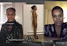 Black solo performer Asteria Diamond Fire lusts her first time in porn