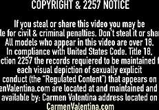 Dick Lovin Carmen Valentina Face Fucks Bent Over in Cowgirl with Hairy Nude Cumshot