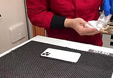 Applying Coating To Smartphone In Japanese Style
